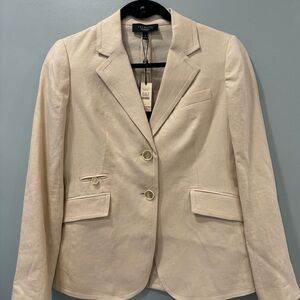 Talbots Women's Beige Linen Blazer, size 4, fully lined